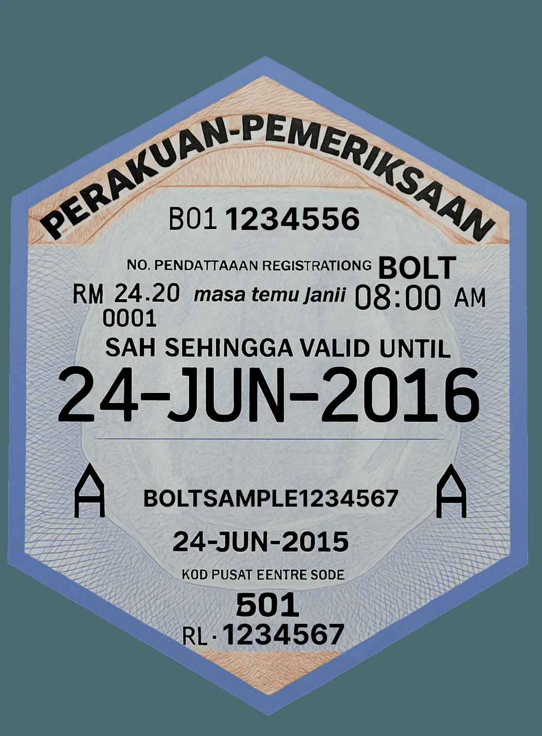 Contoh Sijil PUSPAKOM